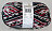 Mally Socks 24.12.23, d'grün+d'rot+écru+d'grau (getupfte) Streifen, XMas 6-fach 150g, Lim.Edition